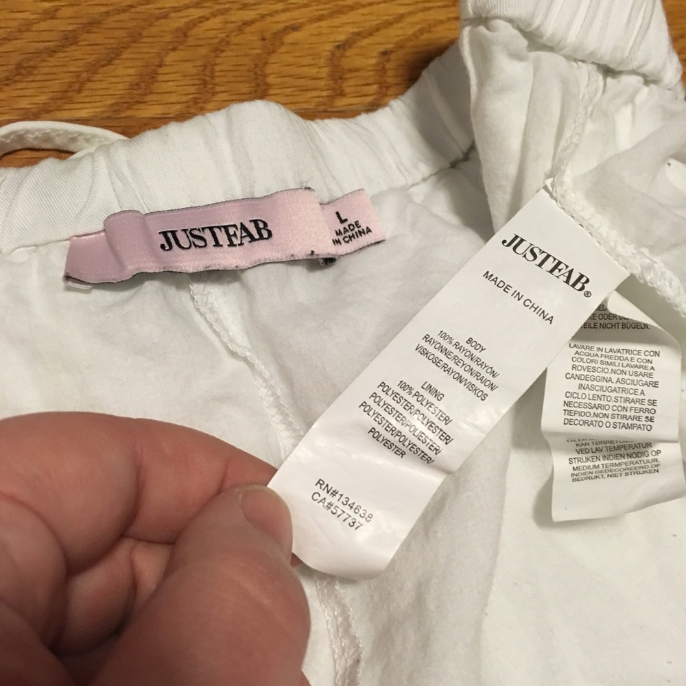 White Embroidered Drawstring Short - Picture 5 of 8